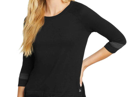 New Era Women's TriBlend 3/4Sleeve Tee LNEA136 Black Solid Graphite