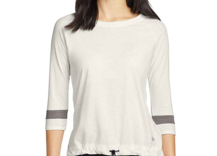 New Era Women's TriBlend 3/4Sleeve Tee LNEA136 Fan White Solid Shadow Grey