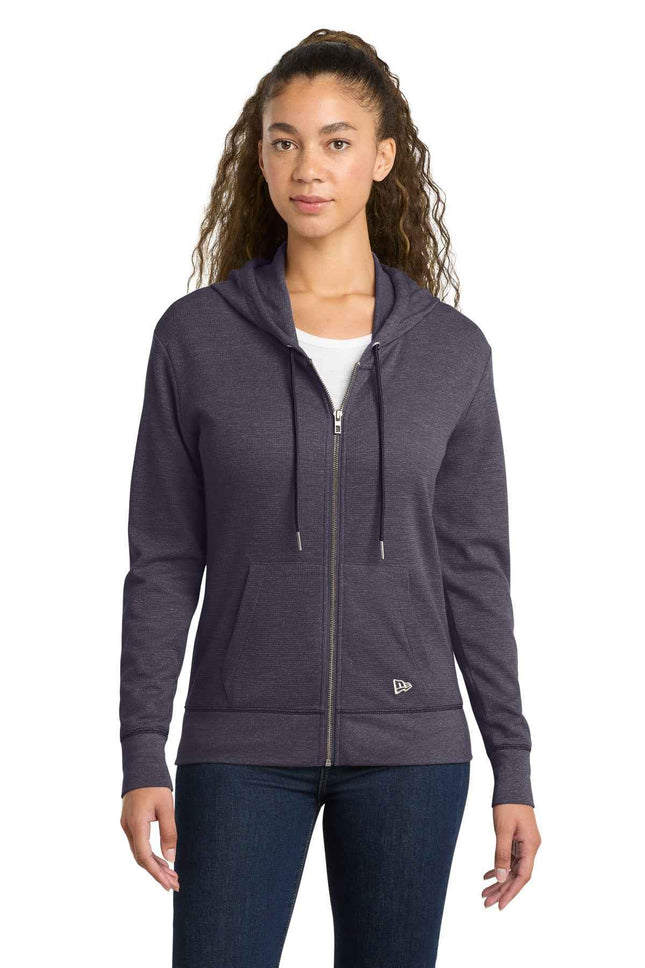 New Era Women's Thermal FullZip Hoodie LNEA141 True Navy Heather