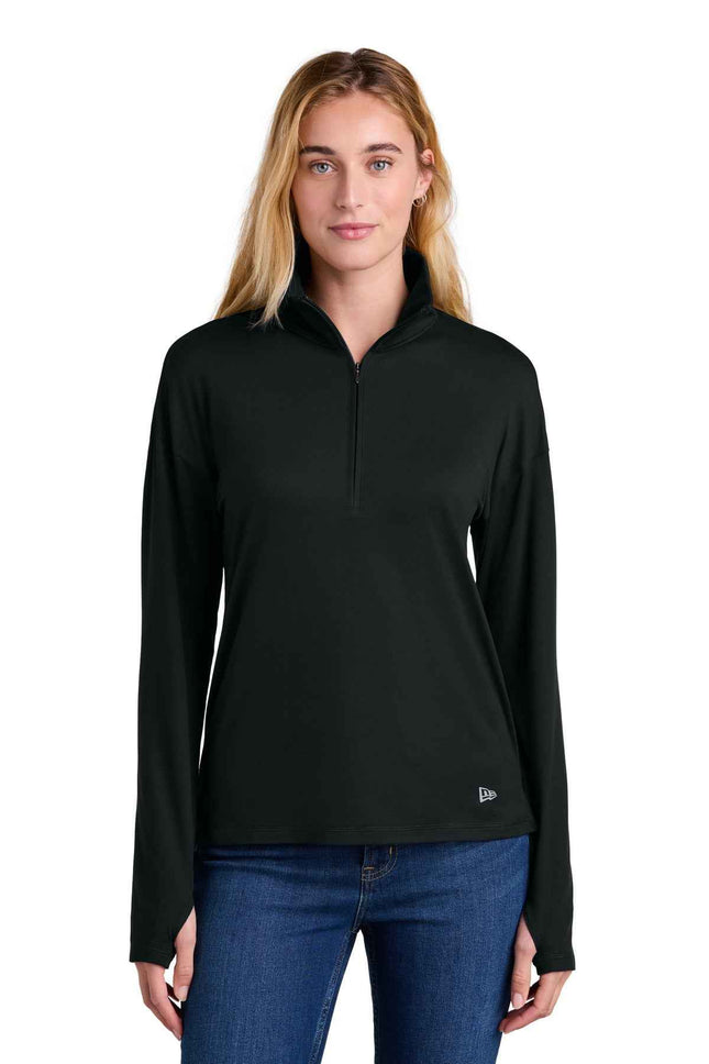 New Era Women's Power 1/2Zip LNEA228 Black