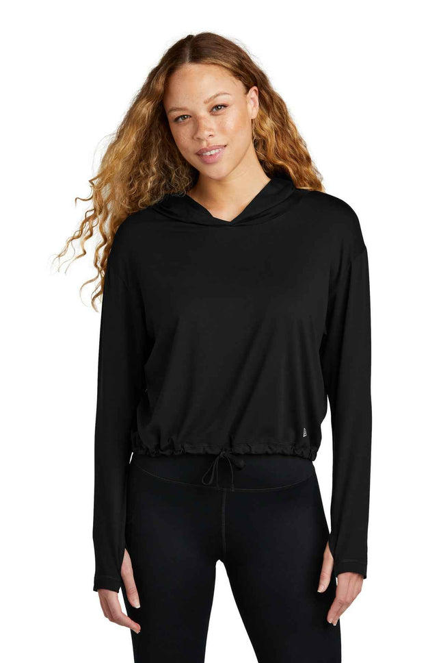 New Era Women's Power Long Sleeve Hoodie LNEA229 Black
