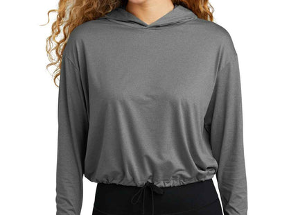 New Era Women's Power Long Sleeve Hoodie LNEA229 Shadow Grey Heather