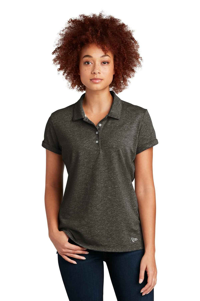 New Era Women's Slub Twist Polo LNEA301 Black Twist