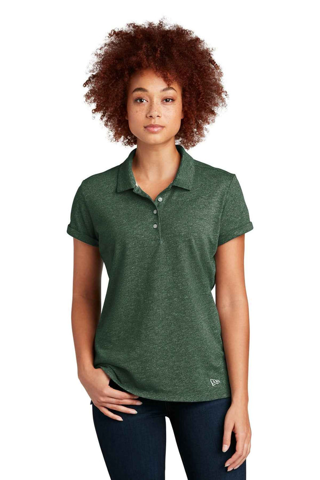 New Era Women's Slub Twist Polo LNEA301 Dark Green Twist