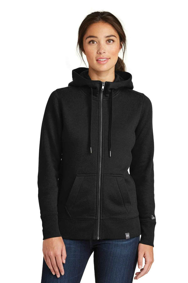 New Era Women's French Terry FullZip Hoodie LNEA502 Black