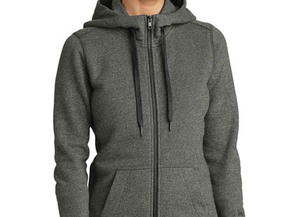 New Era Women's French Terry FullZip Hoodie LNEA502 Black Twist