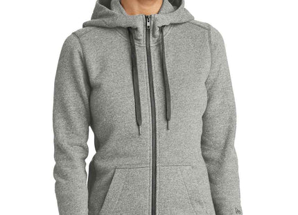 New Era Women's French Terry FullZip Hoodie LNEA502 Light Graphite Twist