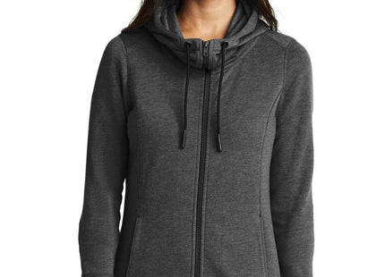 New Era Women's TriBlend Fleece FullZip Hoodie LNEA511 Black Heather