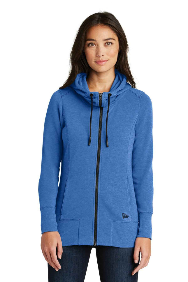 New Era Women's TriBlend Fleece FullZip Hoodie LNEA511 Royal Heather