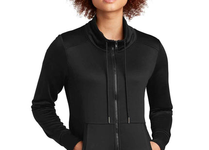 New Era Women's Performance Terry FullZip Cowl LNEA530 Black