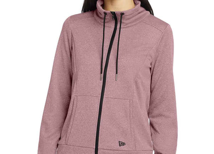 New Era Women's Performance Terry FullZip Cowl LNEA530 Dusty Mauve Heather