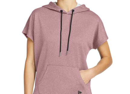 New Era Women's Performance Terry Short Sleeve Hoodie LNEA533 Dusty Mauve Heather