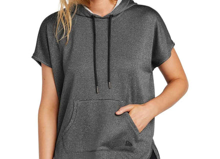New Era Women's Performance Terry Short Sleeve Hoodie LNEA533 Graphite Heather