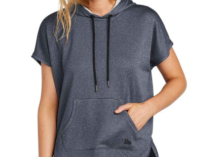 New Era Women's Performance Terry Short Sleeve Hoodie LNEA533 True Navy Heather