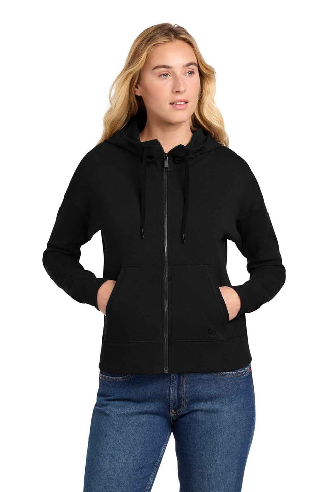 New Era Women's STS FullZip Hoodie LNEA540 Black