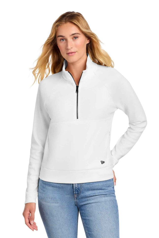 New Era Women's STS 1/2Zip LNEA541 Fan White