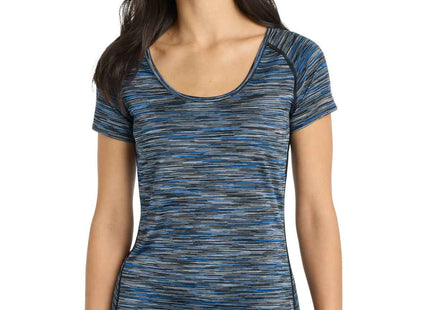 OGIO Women's Verge Scoop Neck LOE326 Electric Blue Space Dye