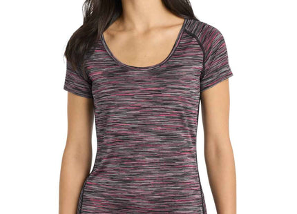 OGIO Women's Verge Scoop Neck LOE326 Fierce Coral Space Dye