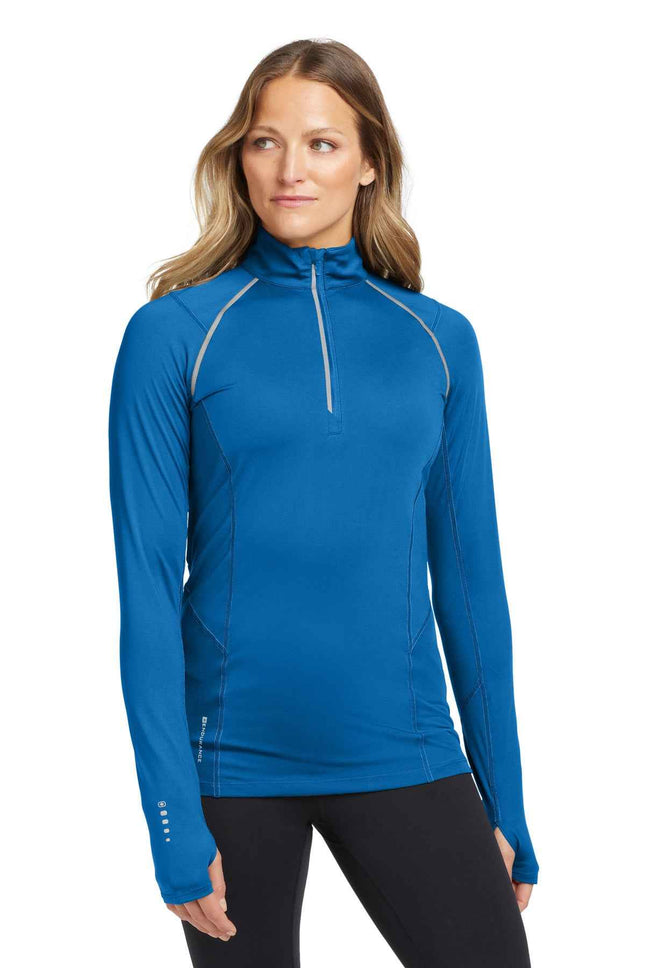 OGIO Women's Nexus 1/4Zip Pullover LOE335 Electric Blue