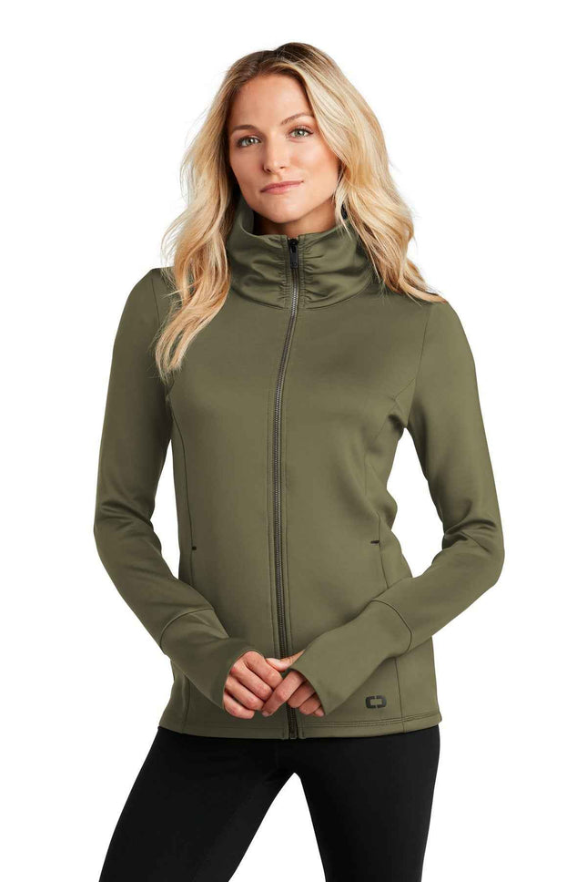 OGIO Women's Modern Performance FullZip LOE703 Deep Olive