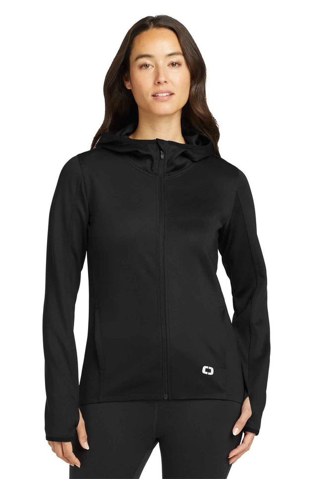 OGIO Women's Stealth FullZip Jacket LOE728 Blacktop