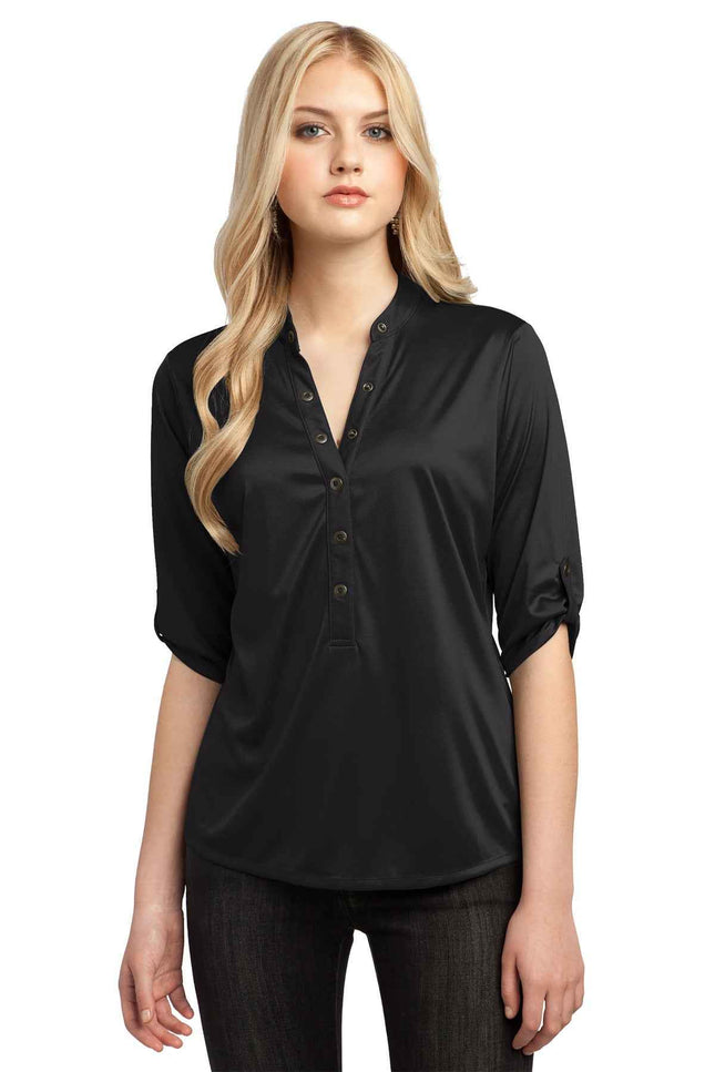 OGIO Crush Henley LOG111 Blacktop