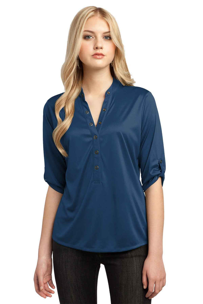 OGIO Crush Henley LOG111 Blue Indigo