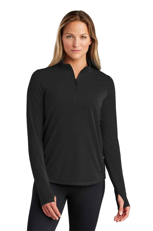 OGIO Women's Motion 1/4Zip LOG153 Blacktop