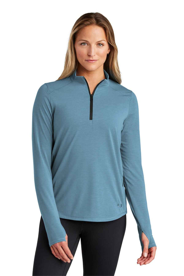 OGIO Women's Motion 1/4Zip LOG153 Blue Mist