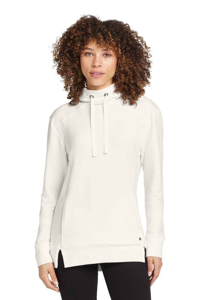 OGIO Women's Luuma Pullover Fleece Hoodie LOG810 Ivory Snow