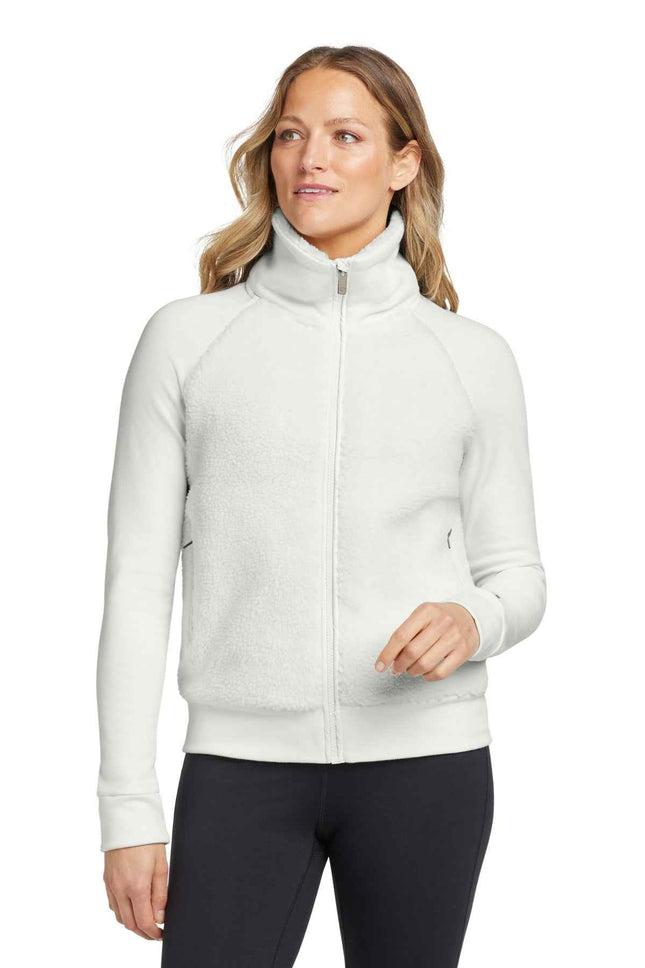 OGIO Women's Luuma Sherpa FullZip LOG815 Ivory Snow