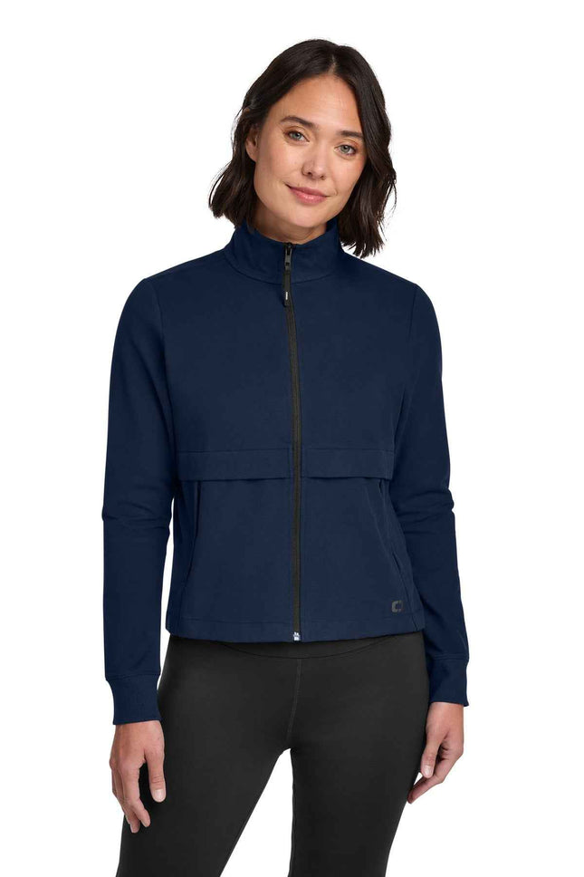 OGIO Women's Outstretch FullZip LOG830 River Blue Navy