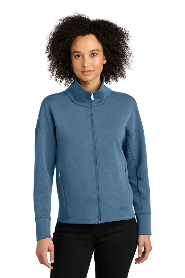 OGIO Women's Transcend FullZip LOG860 Blue Mist