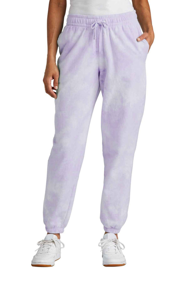 Port & Co Women's Beach Wash Cloud TieDye Sweatpant LPC140P