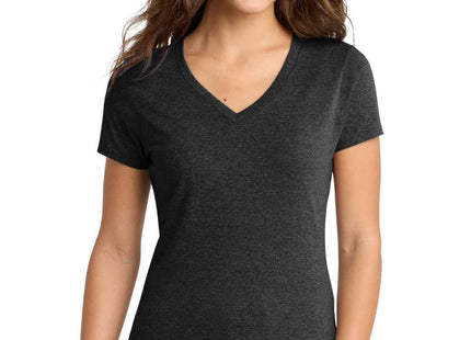 Port & Co Women's TriBlend VNeck Tee LPC330V Black Heather