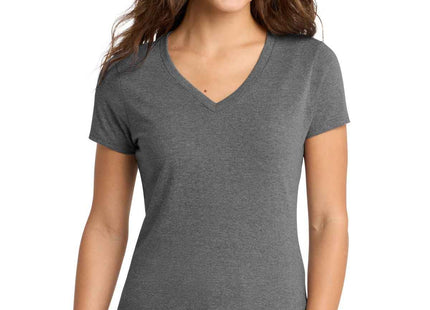 Port & Co Women's TriBlend VNeck Tee LPC330V Graphite Heather