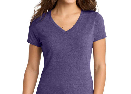 Port & Co Women's TriBlend VNeck Tee LPC330V Team Purple Heather