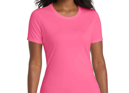 Port & Co Women's Performance Tee LPC380 Neon Pink