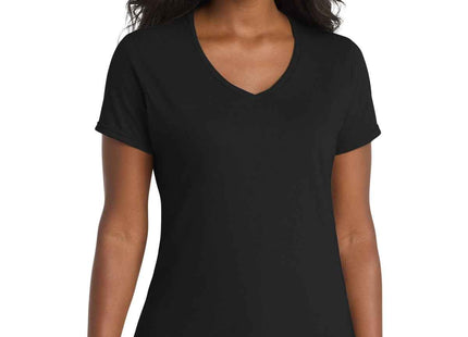 Port & Co Women's Performance Blend VNeck Tee LPC381V Jet Black