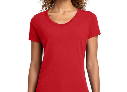 Port & Co Women's Fan Favorite VNeck Tee LPC450V Bright Red