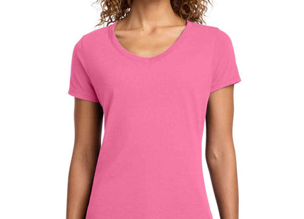 Port & Co Women's Fan Favorite VNeck Tee LPC450V New Pink