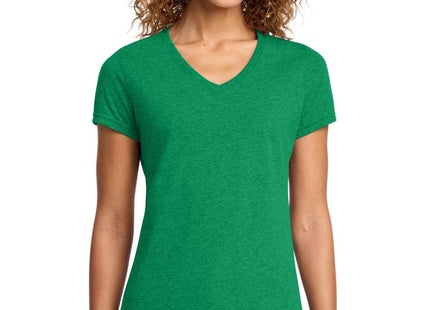 Port & Co Women's Fan Favorite Blend VNeck Tee LPC455V Athletic Kelly Green Heather