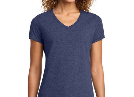 Port & Co Women's Fan Favorite Blend VNeck Tee LPC455V Team Navy Heather
