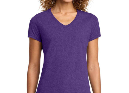 Port & Co Women's Fan Favorite Blend VNeck Tee LPC455V Team Purple Heather