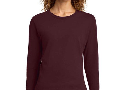 Port & Co Women's Long Sleeve Core Cotton Tee LPC54LS Athletic Maroon