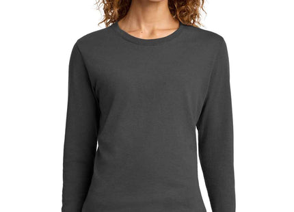 Port & Co Women's Long Sleeve Core Cotton Tee LPC54LS Charcoal