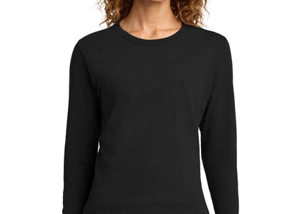Port & Co Women's Long Sleeve Core Cotton Tee LPC54LS Jet Black
