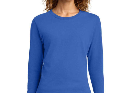 Port & Co Women's Long Sleeve Core Cotton Tee LPC54LS Royal