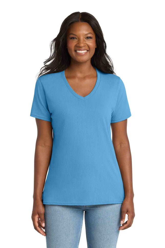 Port & Co Women's Core Cotton VNeck Tee LPC54V