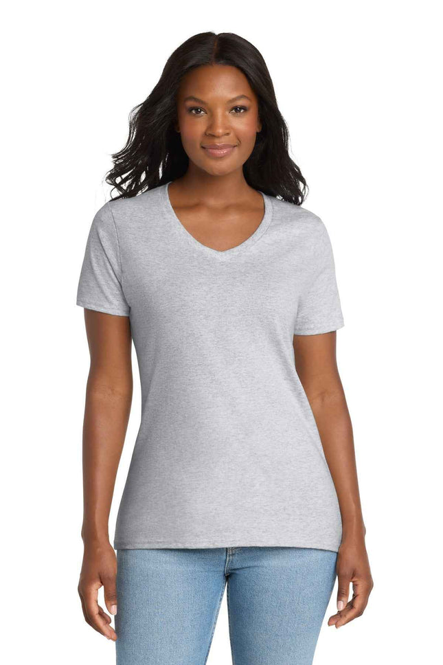 Port & Co Women's Core Cotton VNeck Tee LPC54V